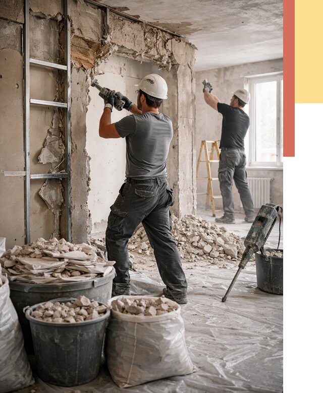 Демонтажные работы в Воскресенске от 2791 руб. — услуги и цена под ключ | ОТДЕЛОЧНИК-Вск