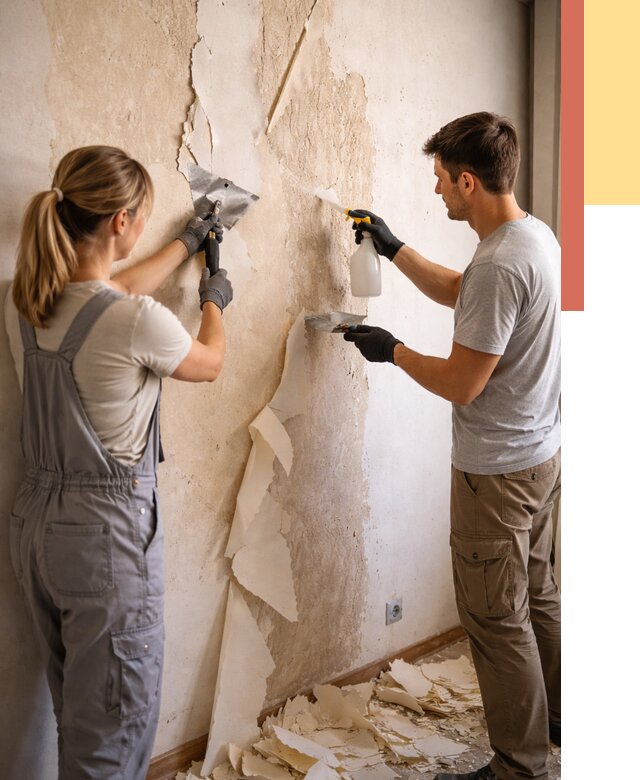 Снятие старых обоев в Воскресенске от 5427 руб. под ключ недорого | ОТДЕЛОЧНИК-Вск