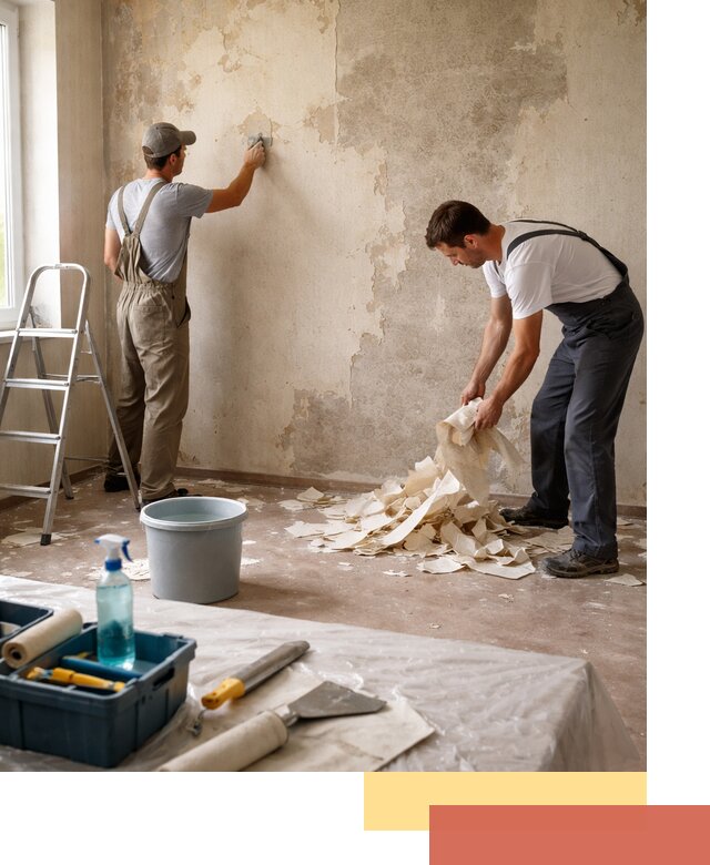 Снятие старых обоев в Воскресенске быстро и качественно