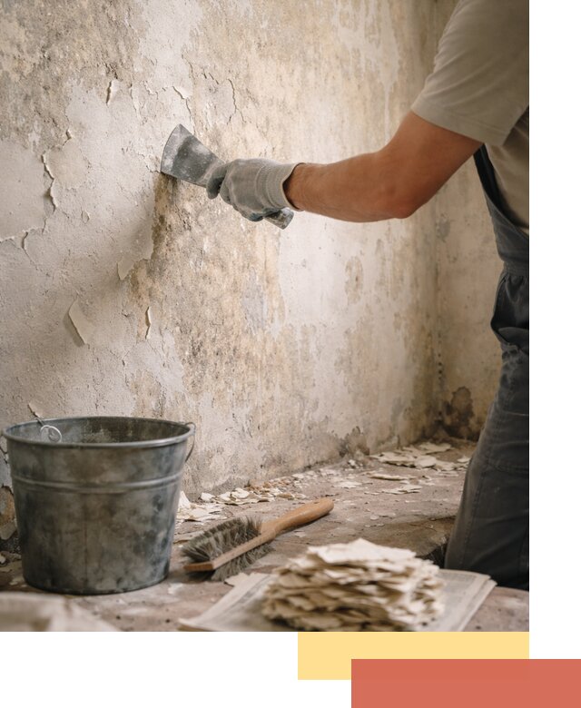 Удаление старой краски со стен в Воскресенске качественно и быстро