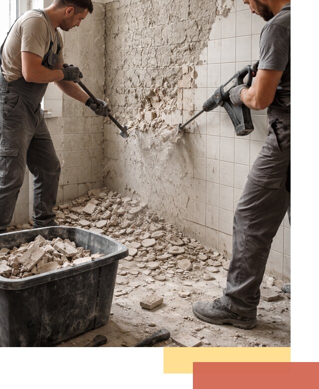 Демонтаж плитки со стен в Воскресенске быстро и аккуратно