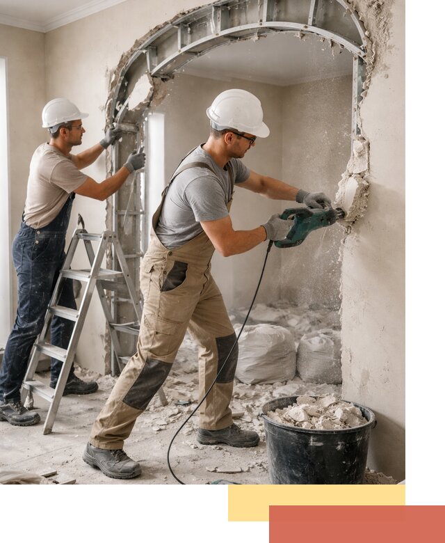 Демонтаж гипсокартонной арки в Воскресенске быстро и аккуратно