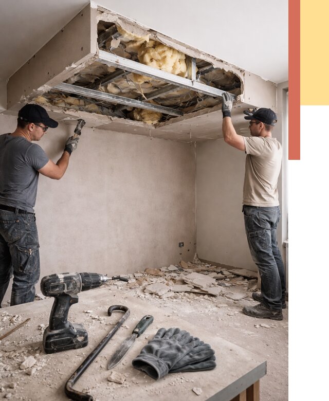 Демонтаж короба из гипсокартона в Воскресенске от 1571 руб. — быстро и недорого | ОТДЕЛОЧНИК-Вск