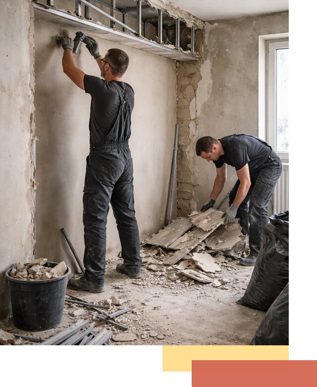 Демонтаж короба из гипсокартона в Воскресенске быстро и аккуратно