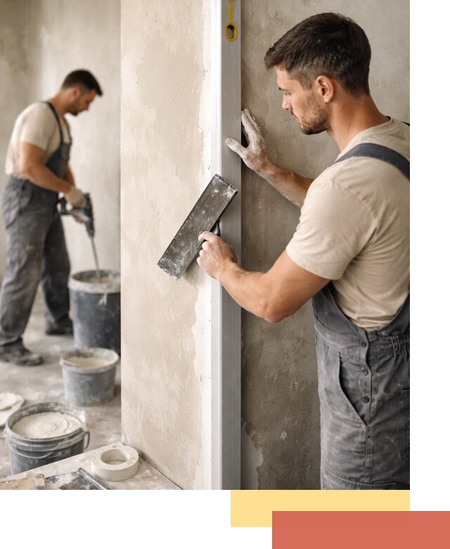 Выведение углов стен в Воскресенске: монтаж и оштукатуривание