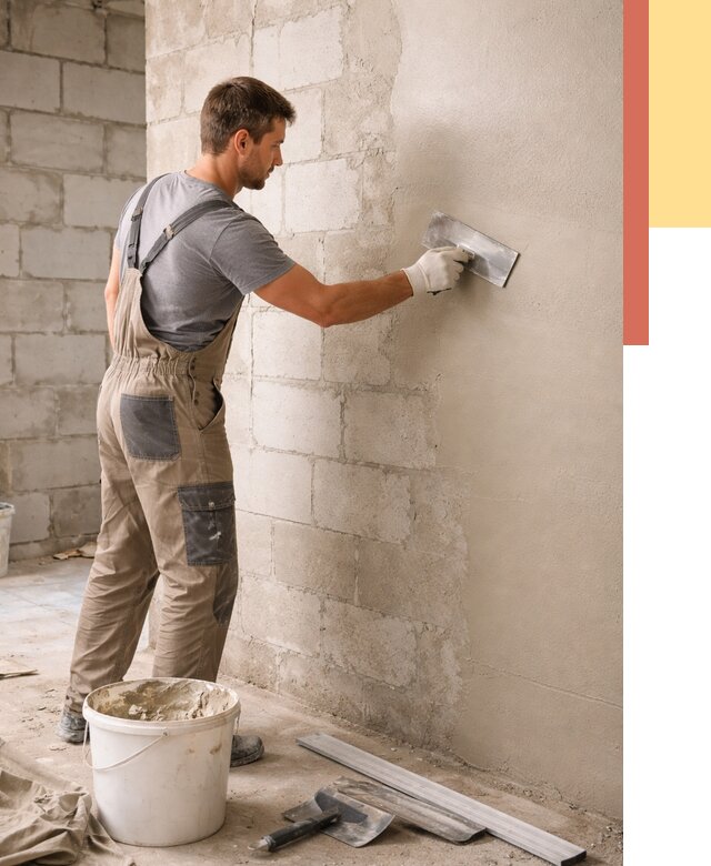 Штукатурка стен из газобетона в Воскресенске от 2171 руб./м2 — быстро и недорого | ОТДЕЛОЧНИК-Вск