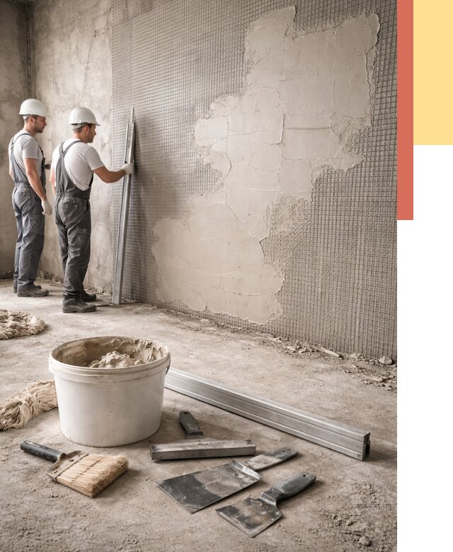 Штукатурка стен по сетке в Воскресенске от 5686 руб./м2 — быстро и недорого | ОТДЕЛОЧНИК-Вск