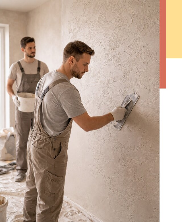 Фактурная штукатурка стен в Воскресенске от 4342 руб./м² — заказать под ключ | ОТДЕЛОЧНИК-Вск