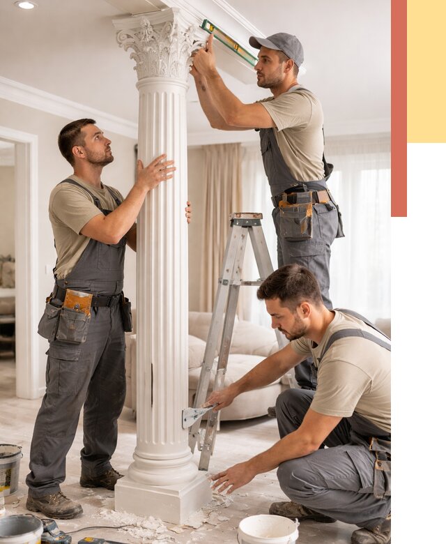 Установка декоративных колонн в Воскресенске от 12406 руб. под ключ | ОТДЕЛОЧНИК-Вск