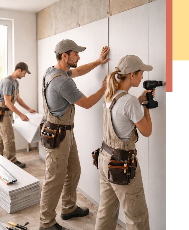 Монтаж ПВХ панелей на стены в Воскресенске от 465 руб/м2 — быстро и недорого | ОТДЕЛОЧНИК-Вск