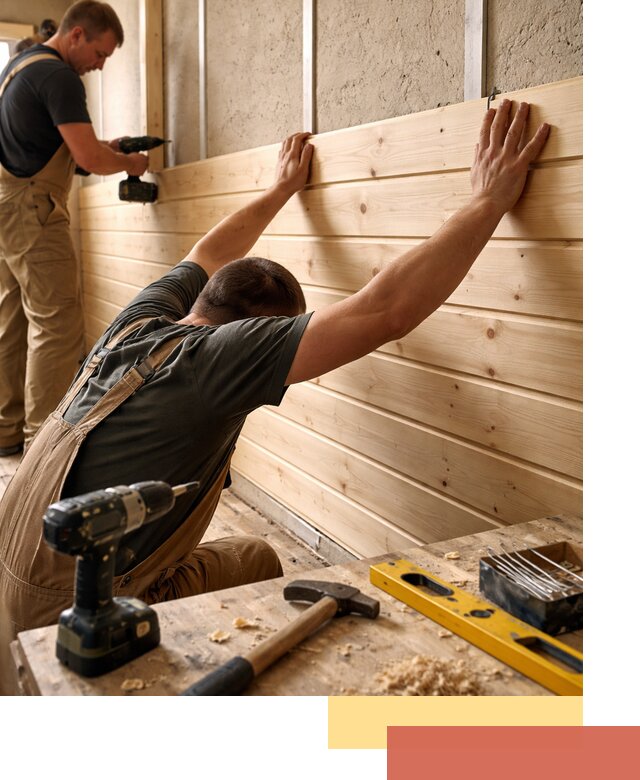 Монтаж деревянной вагонки на стены в Воскресенске быстро и качественно