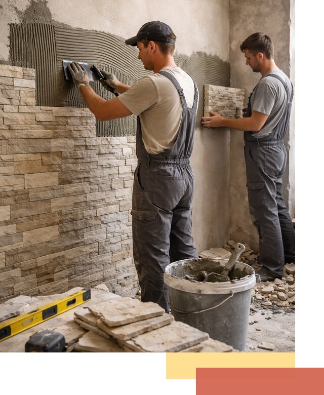 Монтаж искусственного камня в Воскресенске — облицовка стен и фасадов