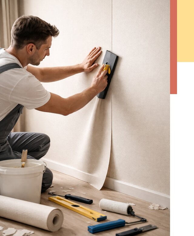 Поклейка виниловых обоев в Воскресенске от 4652 руб. | Быстро и недорого — ОТДЕЛОЧНИК-Вск