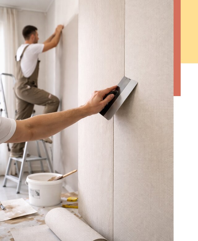 Поклейка текстильных обоев в Воскресенске от 4652 руб. под ключ | ОТДЕЛОЧНИК-Вск