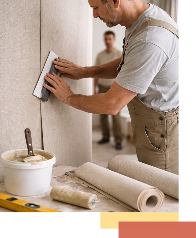 Поклейка текстильных обоев в Воскресенске профессионально и аккуратно