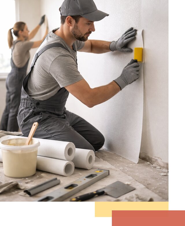 Поклейка стеклообоев профессионально в Воскресенске