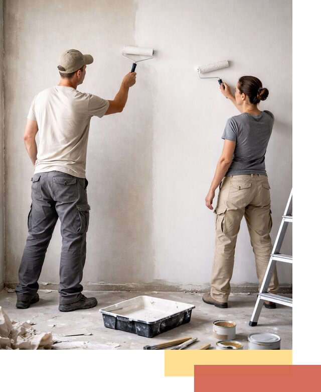 Окраска стен по стеклохолсту в Воскресенске качественно и долговечно