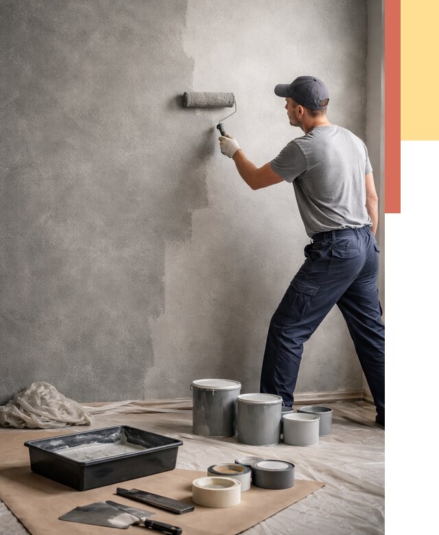 Покраска стен под бетон в Воскресенске от 672 руб. за м2 — быстро и недорого | ОТДЕЛОЧНИК-Вск