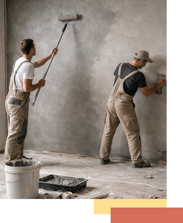 Покраска стен под бетон в Воскресенске профессионально и недорого