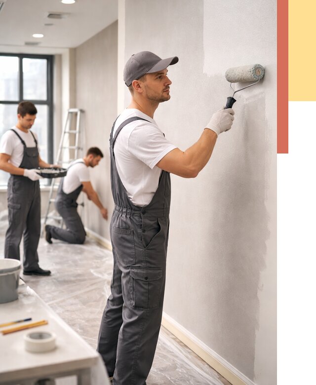 Покраска стен в офисе в Воскресенске от 8787 руб. — быстро и недорого | ОТДЕЛОЧНИК-Вск