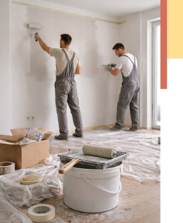 Покраска стен в квартире в Воскресенске от 2585 руб/м2 — быстро и недорого | ОТДЕЛОЧНИК-Вск