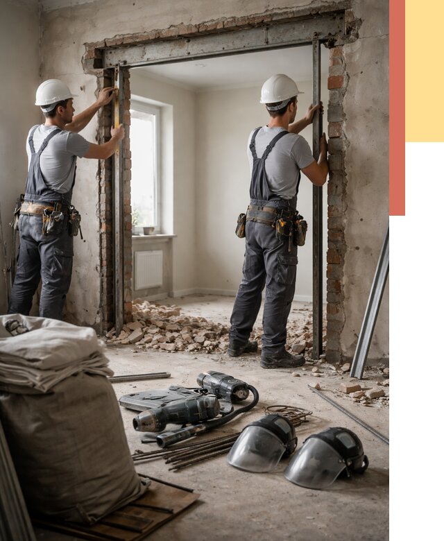 Расширение дверного проема в Воскресенске от 12923 руб. под ключ | ОТДЕЛОЧНИК-Вск