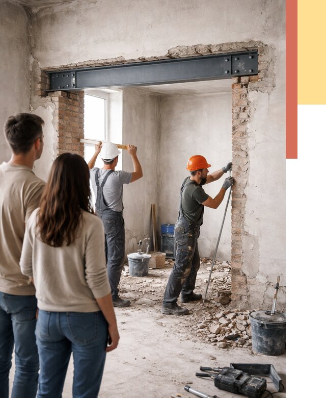 Усиление проема в стене в Воскресенске от 9821 руб. — усиление дверного проема металлоконструкцией | ОТДЕЛОЧНИК-Вск