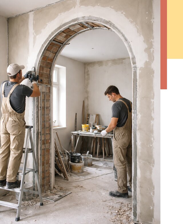 Устройство арочного проема в Воскресенске от 9821 руб. под ключ — быстро и недорого | ОТДЕЛОЧНИК-Вск