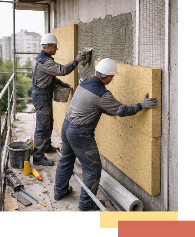 Утепление стен зданий и домов в Воскресенске качественно и надежно