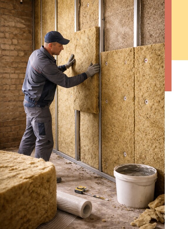 Утепление стен минватой в Воскресенске от 1396 руб./м2 — недорого и быстро | ОТДЕЛОЧНИК-Вск