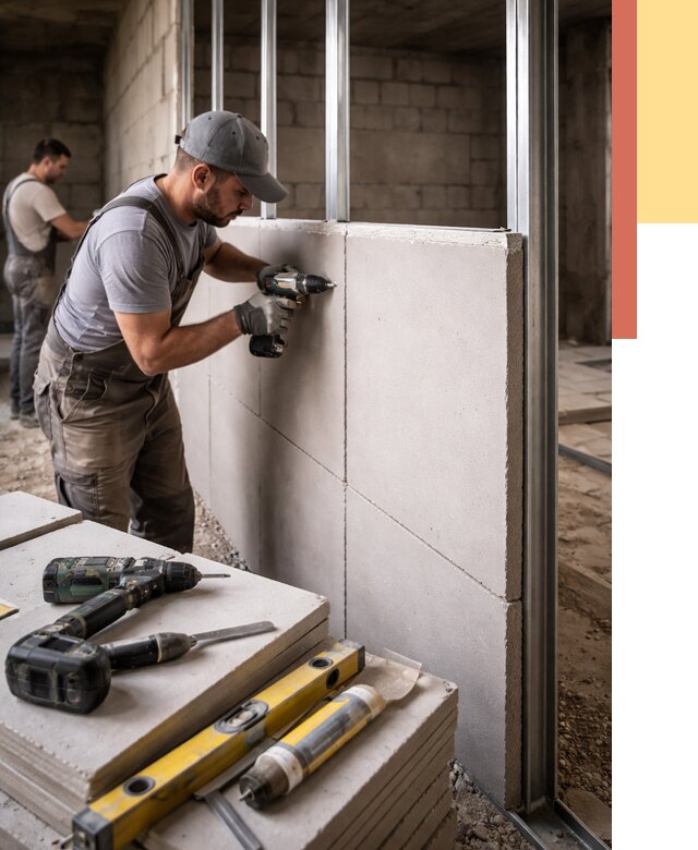 Кладка влагостойких перегородок ПГП в Воскресенске от 1241 руб. под ключ | ОТДЕЛОЧНИК-Вск