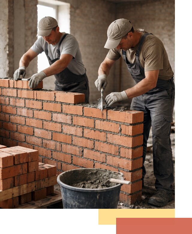 Кладка кирпичных перегородок под ключ в Воскресенске