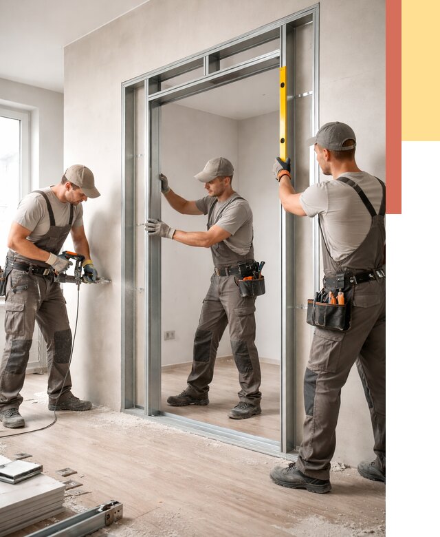 Устройство дверного проема в перегородке в Воскресенске от 4652 руб. под ключ | ОТДЕЛОЧНИК-Вск