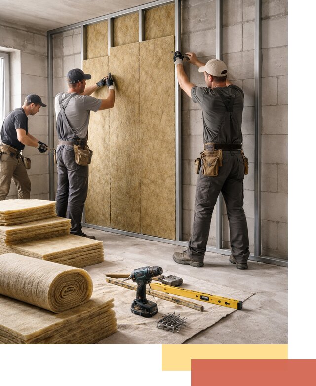 Шумоизоляция перегородок из блоков в Воскресенске — монтаж и защита шумоизоляцией