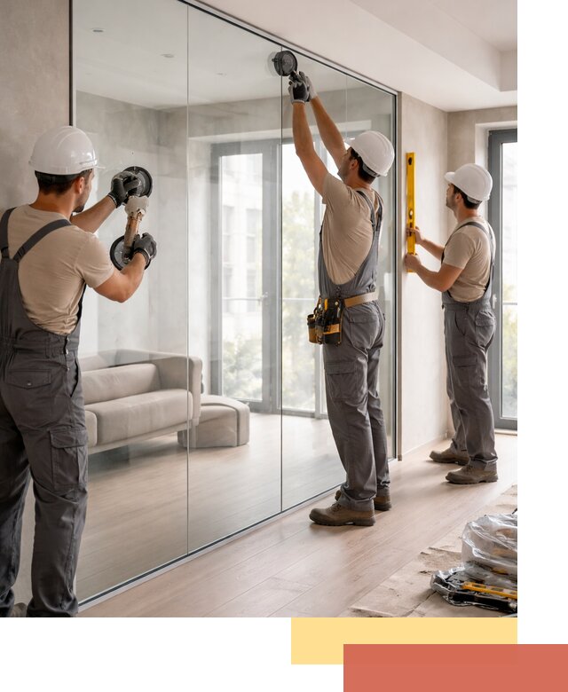 Перегородки из закаленного стекла в Воскресенске для офисов и квартир