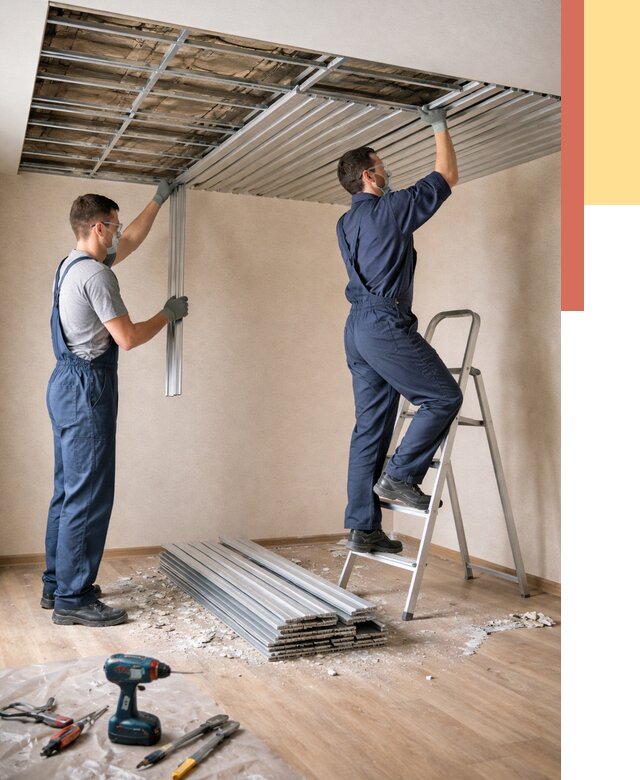 Демонтаж реечного потолка в Воскресенске от 4652 руб. быстро и недорого | ОТДЕЛОЧНИК-Вск