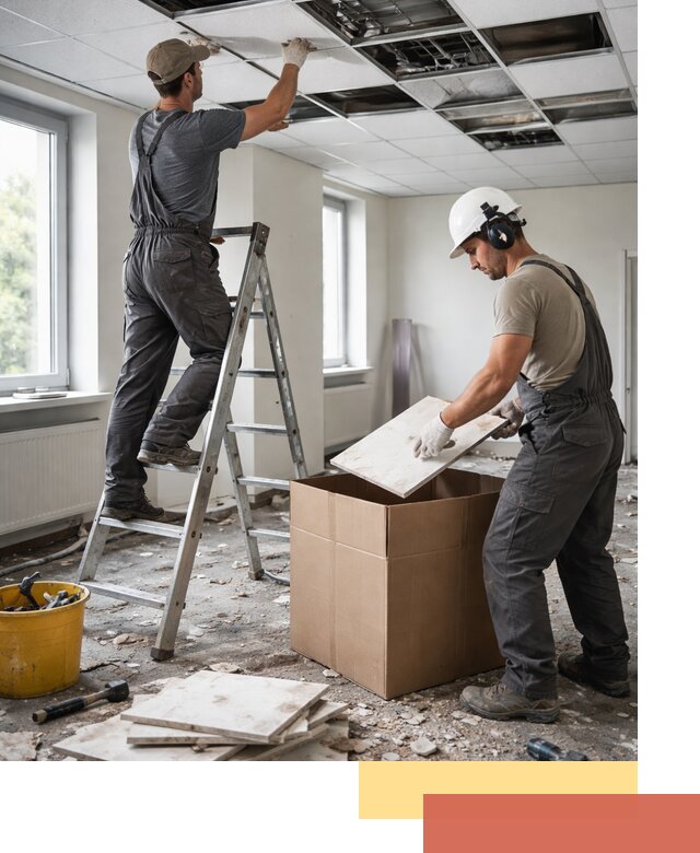 Демонтаж потолочной плитки в Воскресенске быстро и аккуратно