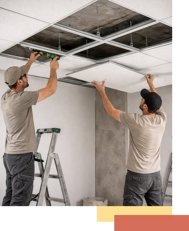 Монтаж потолка Армстронг под ключ в Воскресенске