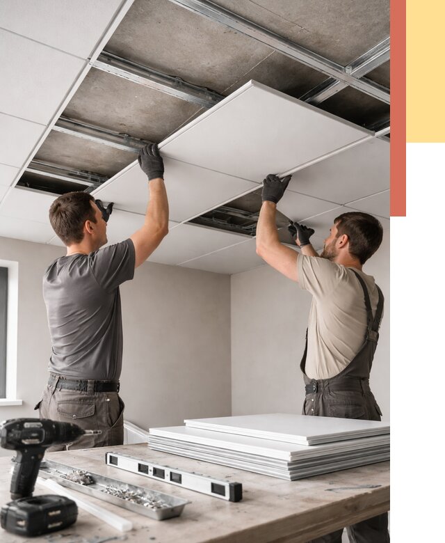 Монтаж кассетного потолка в Воскресенске от 4652 руб/м2 — установка и сборка | ОТДЕЛОЧНИК-Вск