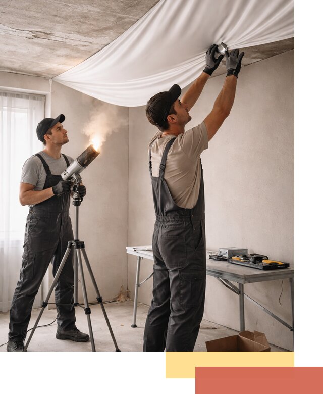 Установка натяжного потолка под ключ в Воскресенске