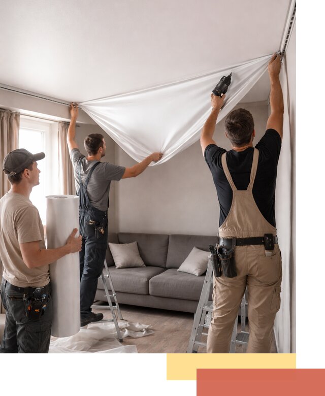 Монтаж сатинового натяжного потолка в Воскресенске качественно и быстро