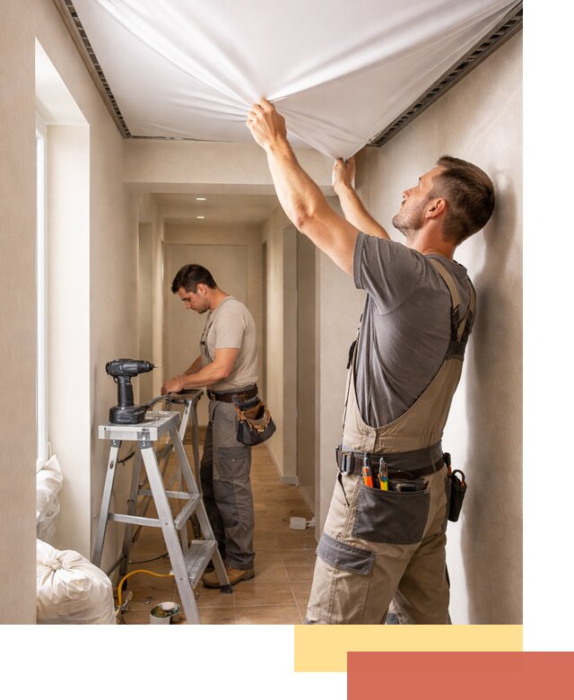 Монтаж натяжного потолка в прихожей в Воскресенске