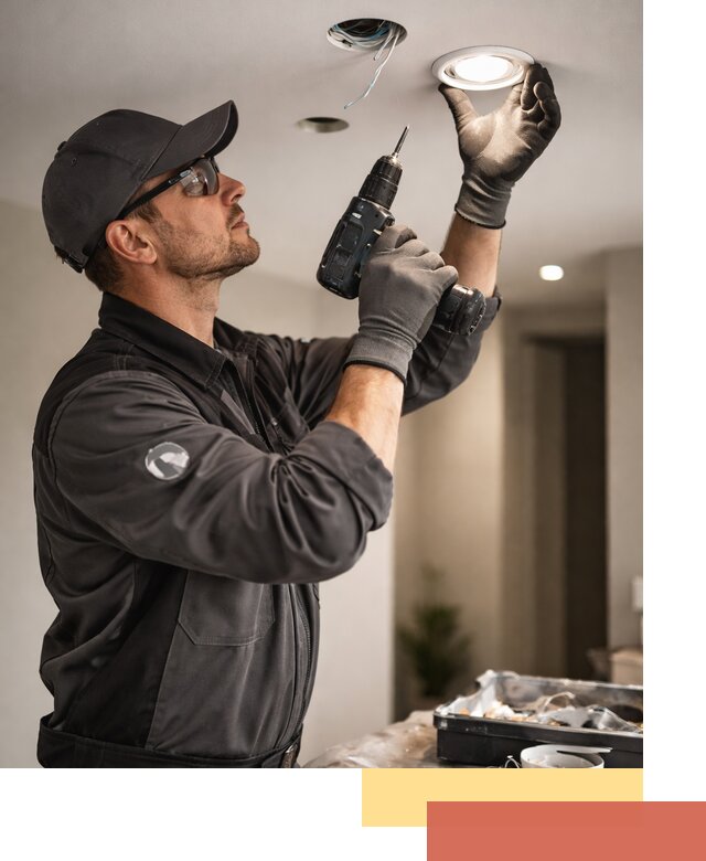 Установка точечных светильников в натяжной потолок в Воскресенске