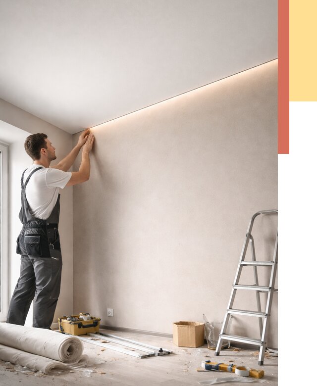 Теневые натяжные потолки в Воскресенске от 8477 руб. под ключ | ОТДЕЛОЧНИК-Вск