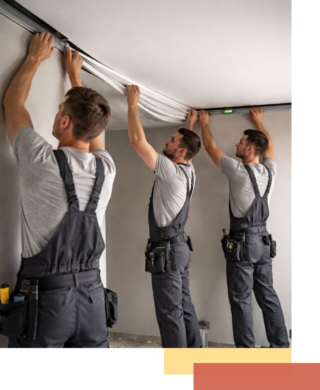 Теневые натяжные потолки в Воскресенске: монтаж и отделка быстро и качественно