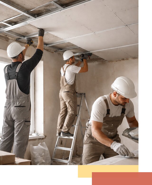 Одноуровневый потолок из гипсокартона в Воскресенске — монтаж и отделка