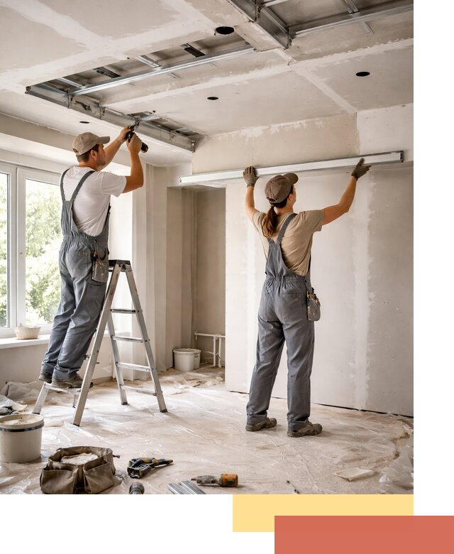 Монтаж многоуровневого потолка из гипсокартона в Воскресенске