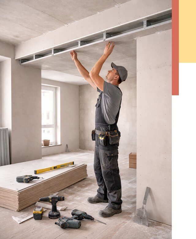 Потолок из гипсокартона с нишей в Воскресенске от 1292 руб. под ключ | ОТДЕЛОЧНИК-Вск