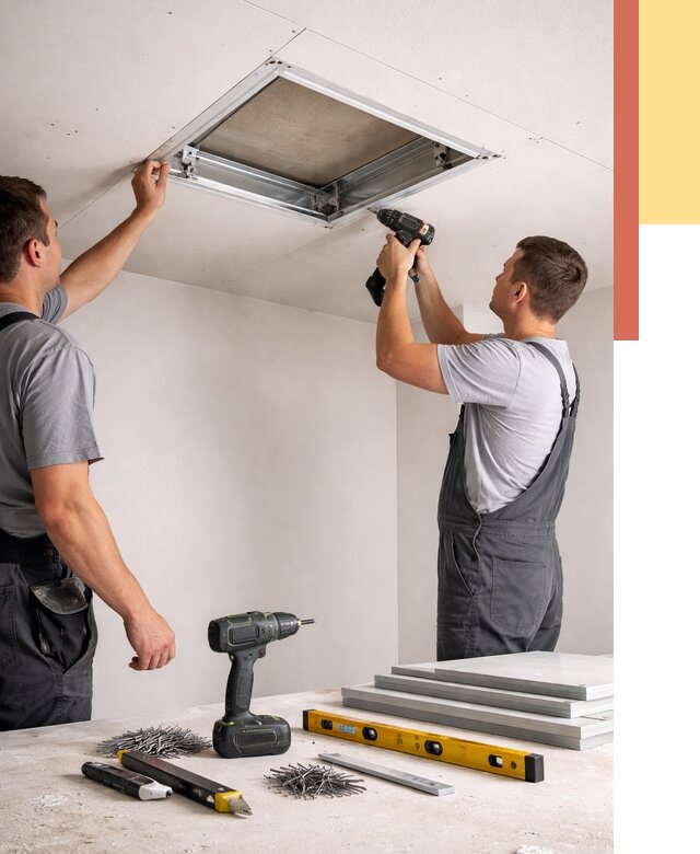 Установка люка в потолок ГКЛ в Воскресенске от 2585 руб. под ключ | ОТДЕЛОЧНИК-Вск