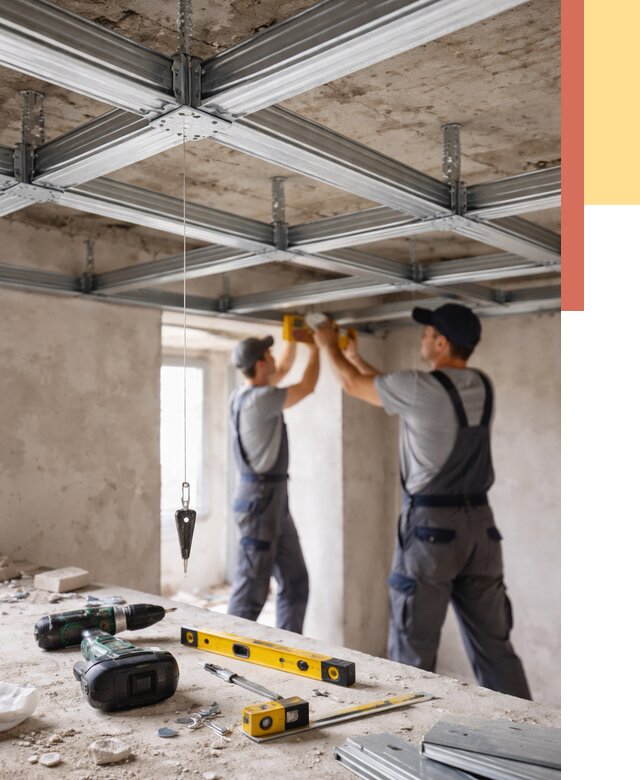 Монтаж каркаса потолка из профиля в Воскресенске от 4652 руб. — услуги ОТДЕЛОЧНИК-Вск